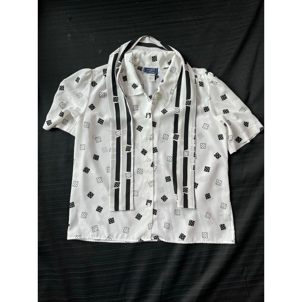VTG Haberdashery Dice Print Casino Vegas Top Shirt Size L/XL